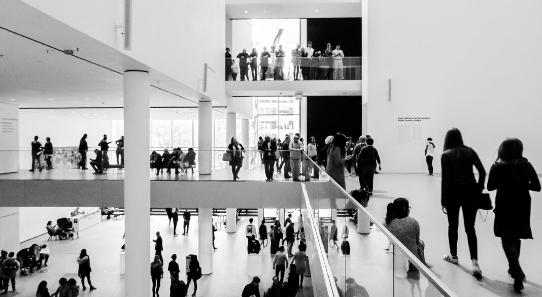 people in a museum